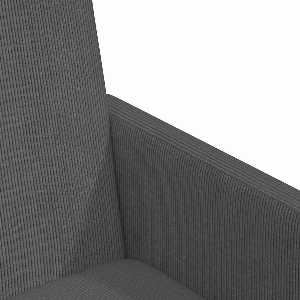 vidaXL Esszimmerstühle mit Rollen 2 pcs Dunkelgrau 57 x 66 x 94 cm