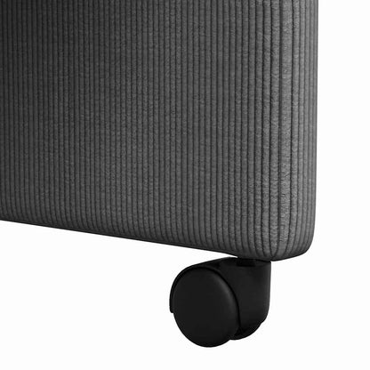 vidaXL Esszimmerstühle mit Rollen 2 pcs Dunkelgrau 57 x 66 x 94 cm