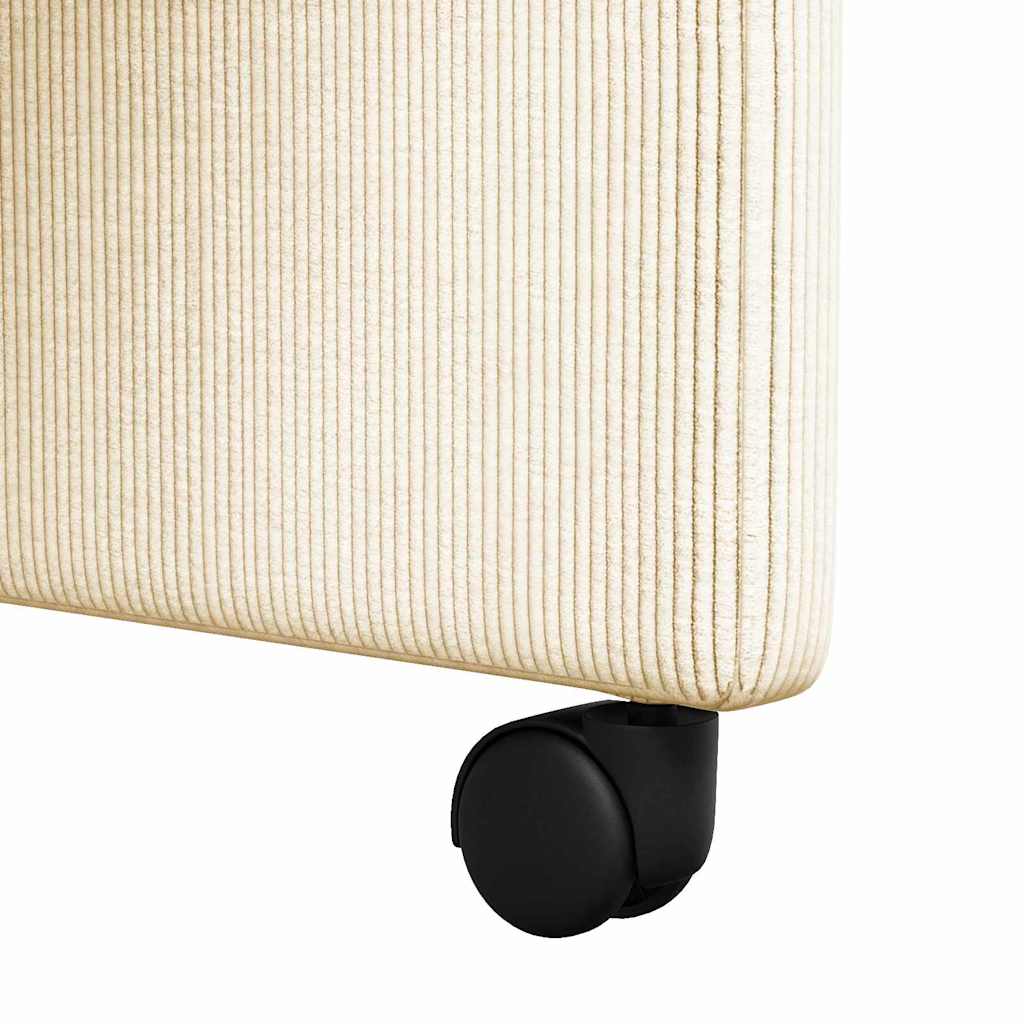 vidaXL Esszimmerstühle mit Rollen 2 pcs Creme 57 x 66 x 94 cm