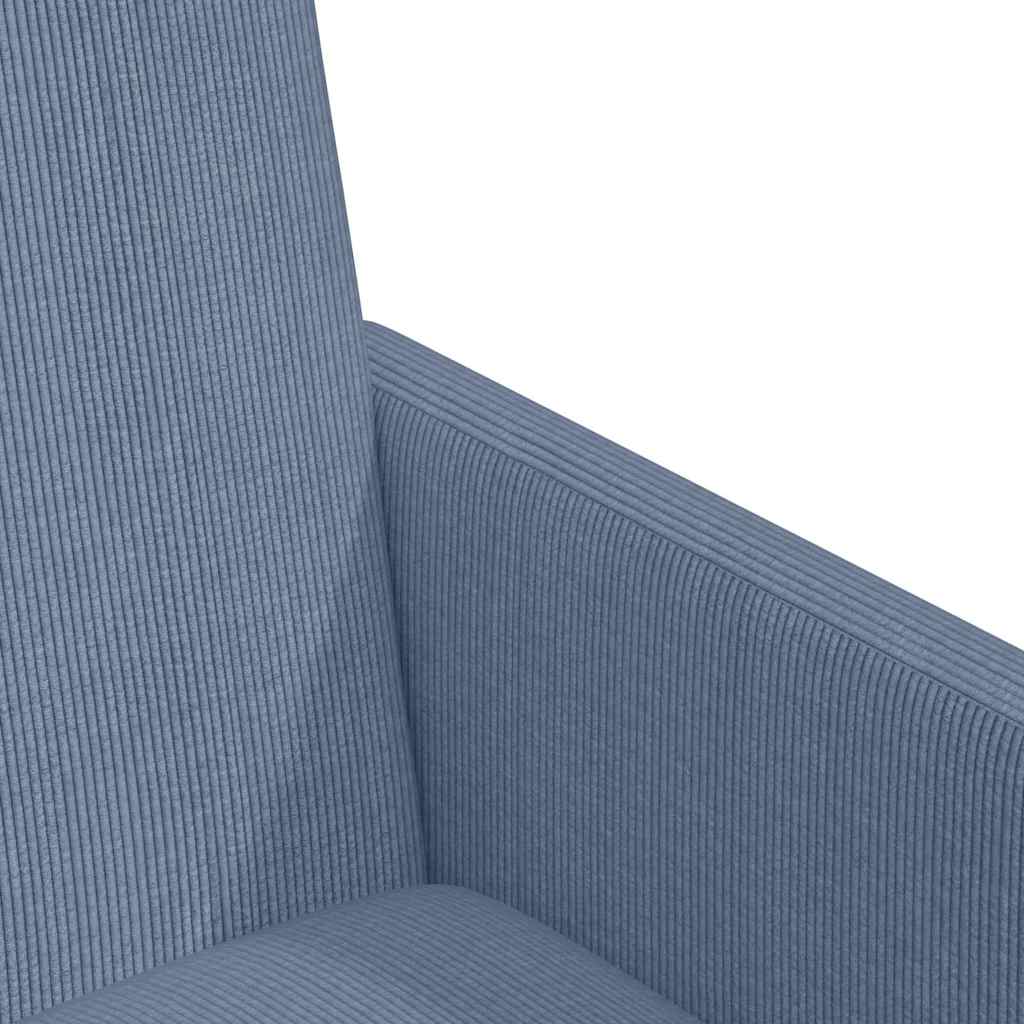 Esszimmerstühle mit Rollen 2 pcs Blau 57 x 66 x 94 cm Cordstoff