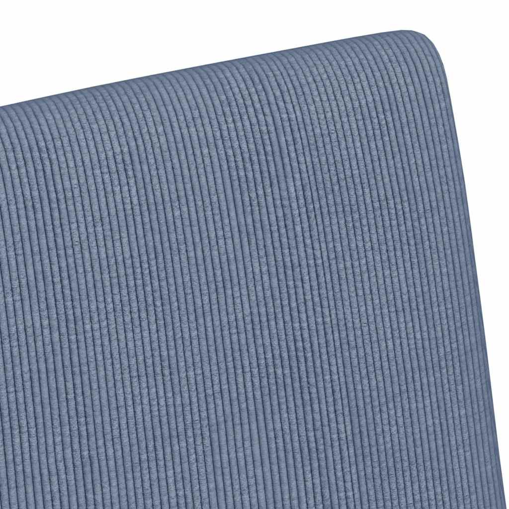 Esszimmerstühle mit Rollen 2 pcs Blau 57 x 66 x 94 cm Cordstoff