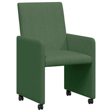 vidaXL Esszimmerstühle mit Rollen 2 pcs Grau-Grün 57 x 66 x 94 cm