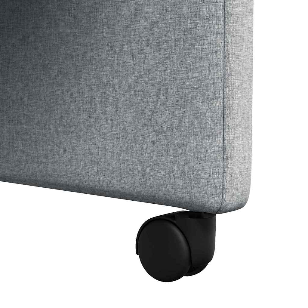 Esszimmerstühle mit Rollen 2 pcs Hellgrau 57 x 66 x 94 cm Stoff