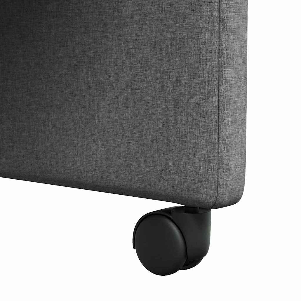 vidaXL Chaises de salle à manger à roulettes 2 pcs Gris foncé 57 x 66 x 94 cm