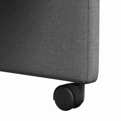 vidaXL Chaises de salle à manger à roulettes 2 pcs Gris foncé 57 x 66 x 94 cm