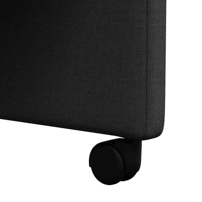 vidaXL Chaises de salle à manger à roulettes 2 pcs Noir 57 x 66 x 94 cm Tissu