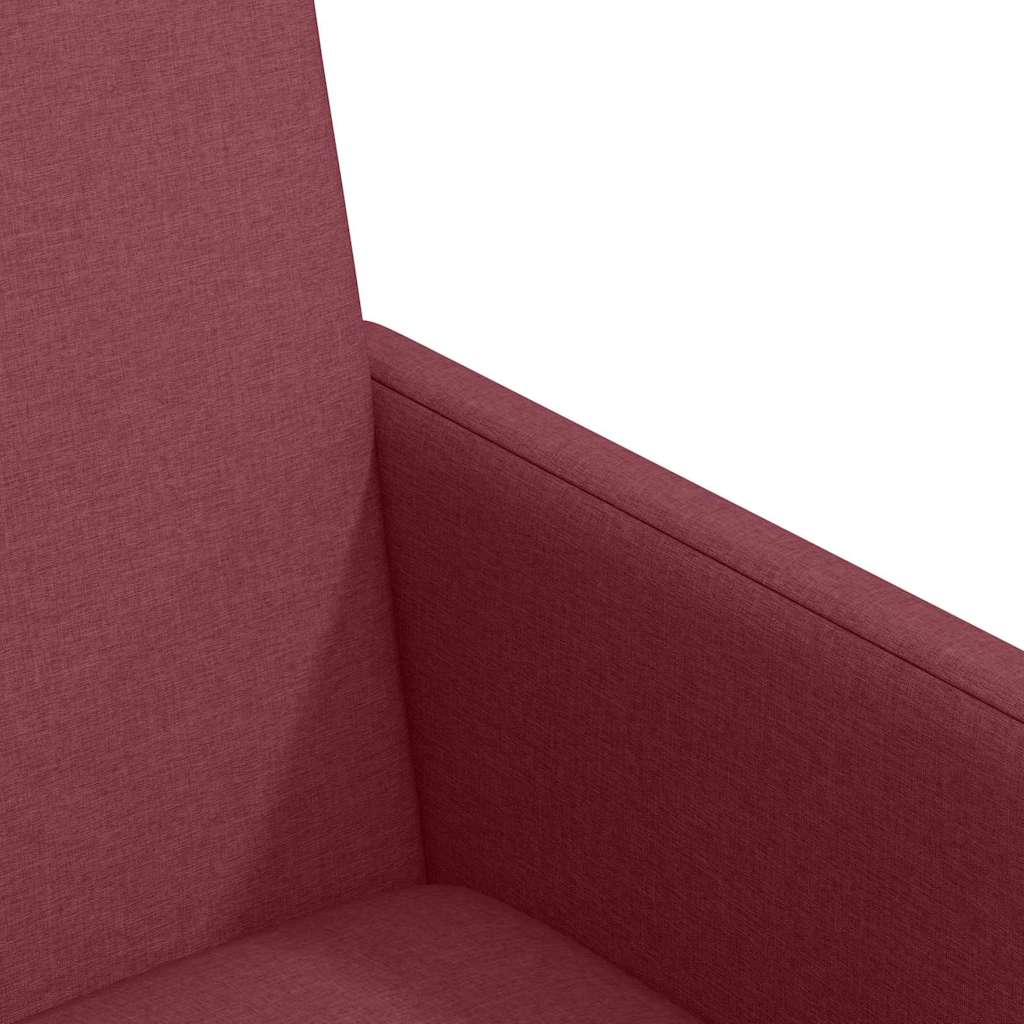 vidaXL Esszimmerstühle mit Rollen 2 pcs Weinrot 57 x 66 x 94 cm Stoff