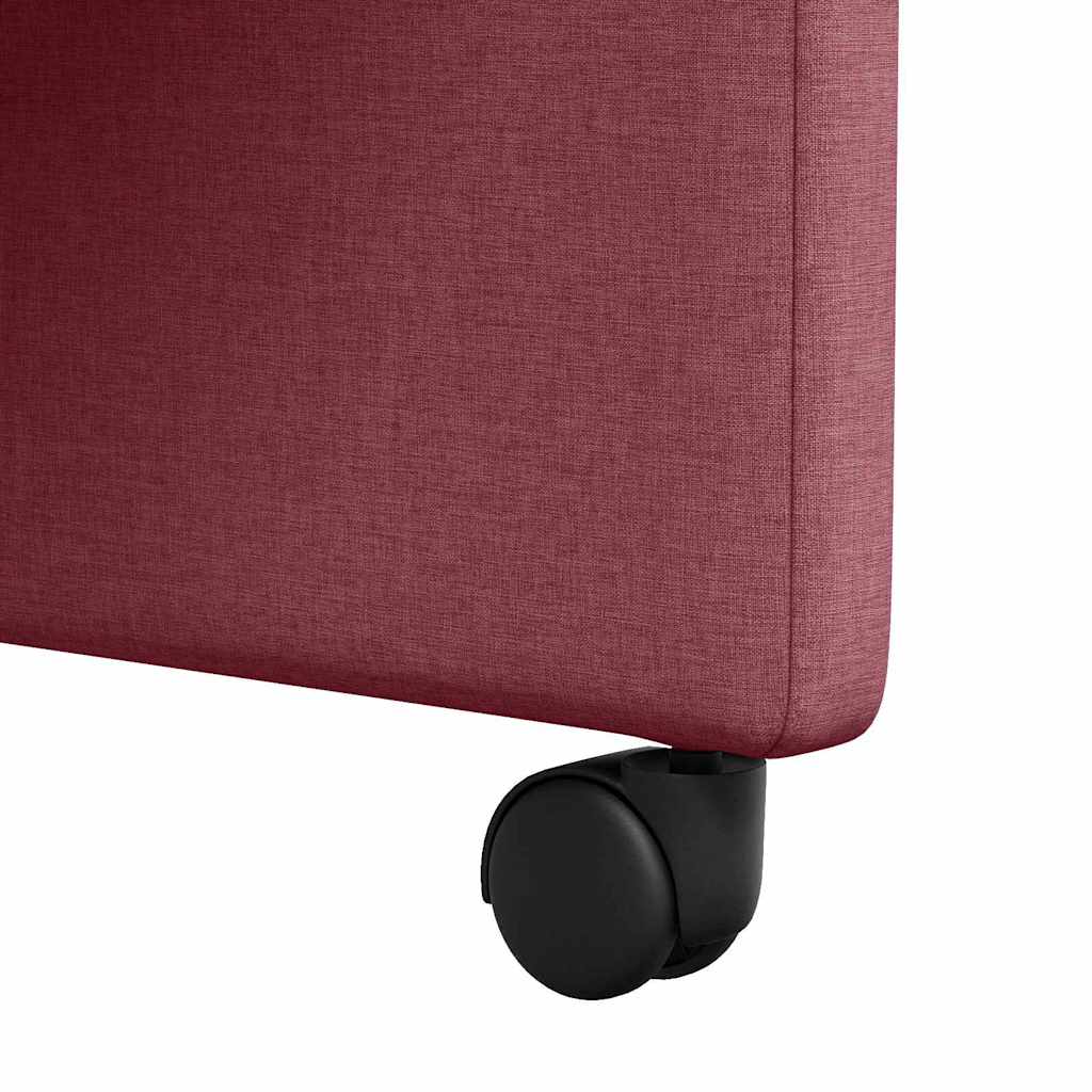 vidaXL Esszimmerstühle mit Rollen 2 pcs Weinrot 57 x 66 x 94 cm Stoff