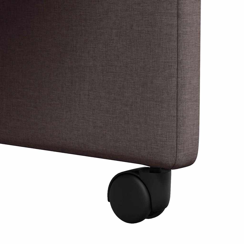 vidaXL Esszimmerstühle mit Rollen 2 pcs Dunkelbraun 57 x 66 x 94 cm
