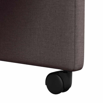 vidaXL Esszimmerstühle mit Rollen 2 pcs Dunkelbraun 57 x 66 x 94 cm