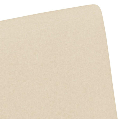 vidaXL Esszimmerstühle mit Rollen 2 pcs Creme 57 x 66 x 94 cm Stoff