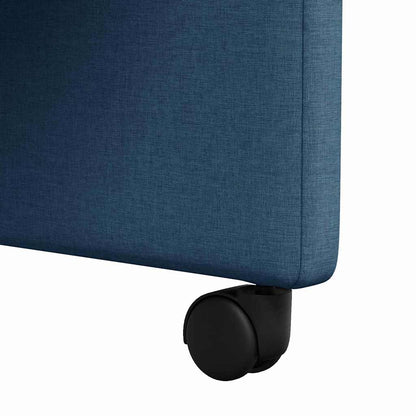 vidaXL Chaises de salle à manger à roulettes 2 pcs Bleu 57 x 66 x 94 cm Tissu
