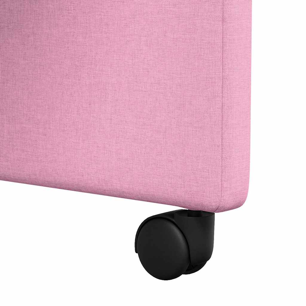 vidaXL Esszimmerstühle mit Rollen 2 pcs Rosa 57 x 66 x 94 cm Stoff