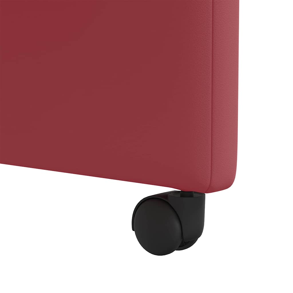 vidaXL Esszimmerstühle mit Rollen 2 pcs Weinrot 57 x 66 x 94 cm