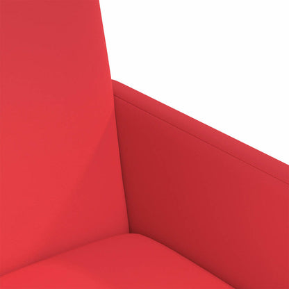 vidaXL Esszimmerstühle mit Rollen 2 pcs Rot 57 x 66 x 94 cm Kunstleder