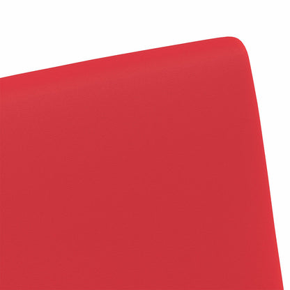 vidaXL Esszimmerstühle mit Rollen 2 pcs Rot 57 x 66 x 94 cm Kunstleder