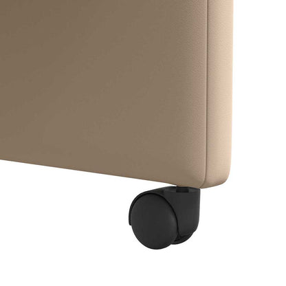 vidaXL Esszimmerstühle mit Rollen 2 pcs Cappuccino 57 x 66 x 94 cm