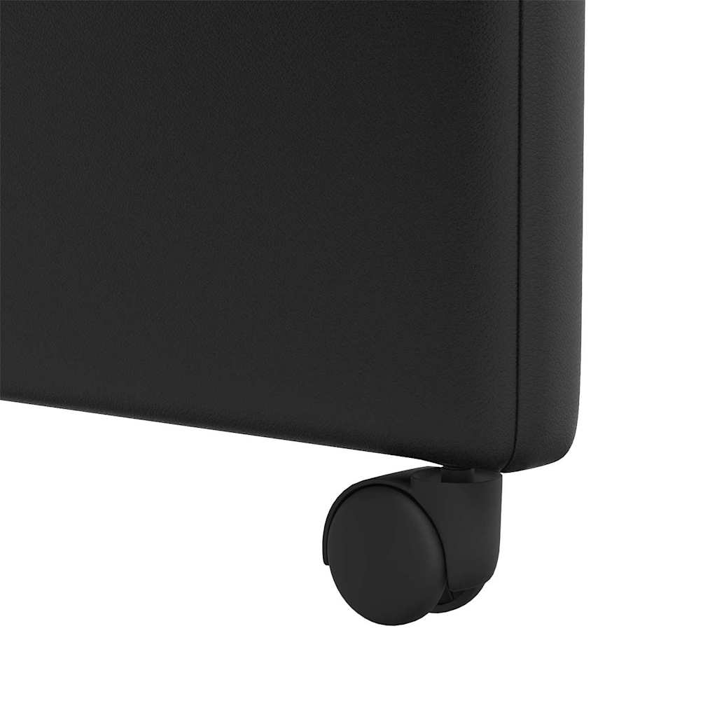 vidaXL Chaises de salle à manger à roulettes 2 pcs Noir 57 x 66 x 94 cm