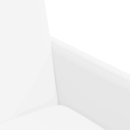 Esszimmerstühle mit Rollen 2 pcs Weiß 57 x 66 x 94 cm