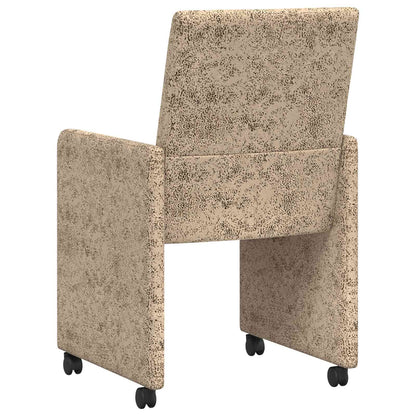 vidaXL Esszimmerstühle mit Rollen 2 pcs Hellgrau 57 x 66 x 94 cm