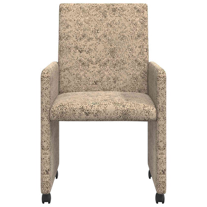 vidaXL Esszimmerstühle mit Rollen 2 pcs Hellgrau 57 x 66 x 94 cm