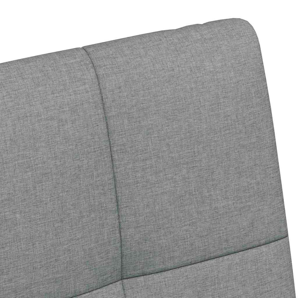 Esszimmerstühle mit Rollen 2 pcs Hellgrau 58 x 65 x 94 cm Stoff