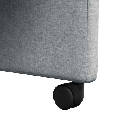 Esszimmerstühle mit Rollen 2 pcs Hellgrau 58 x 65 x 94 cm Stoff