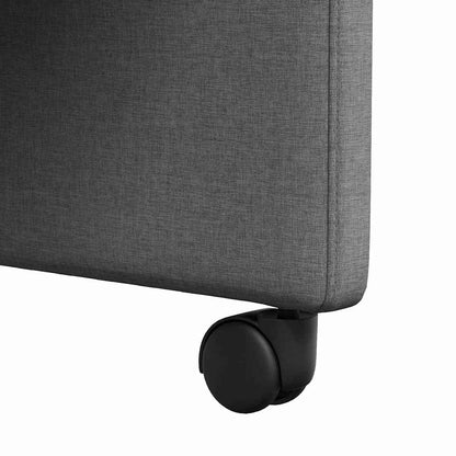 vidaXL Esszimmerstühle mit Rollen 2 pcs Dunkelgrau 58 x 65 x 94 cm