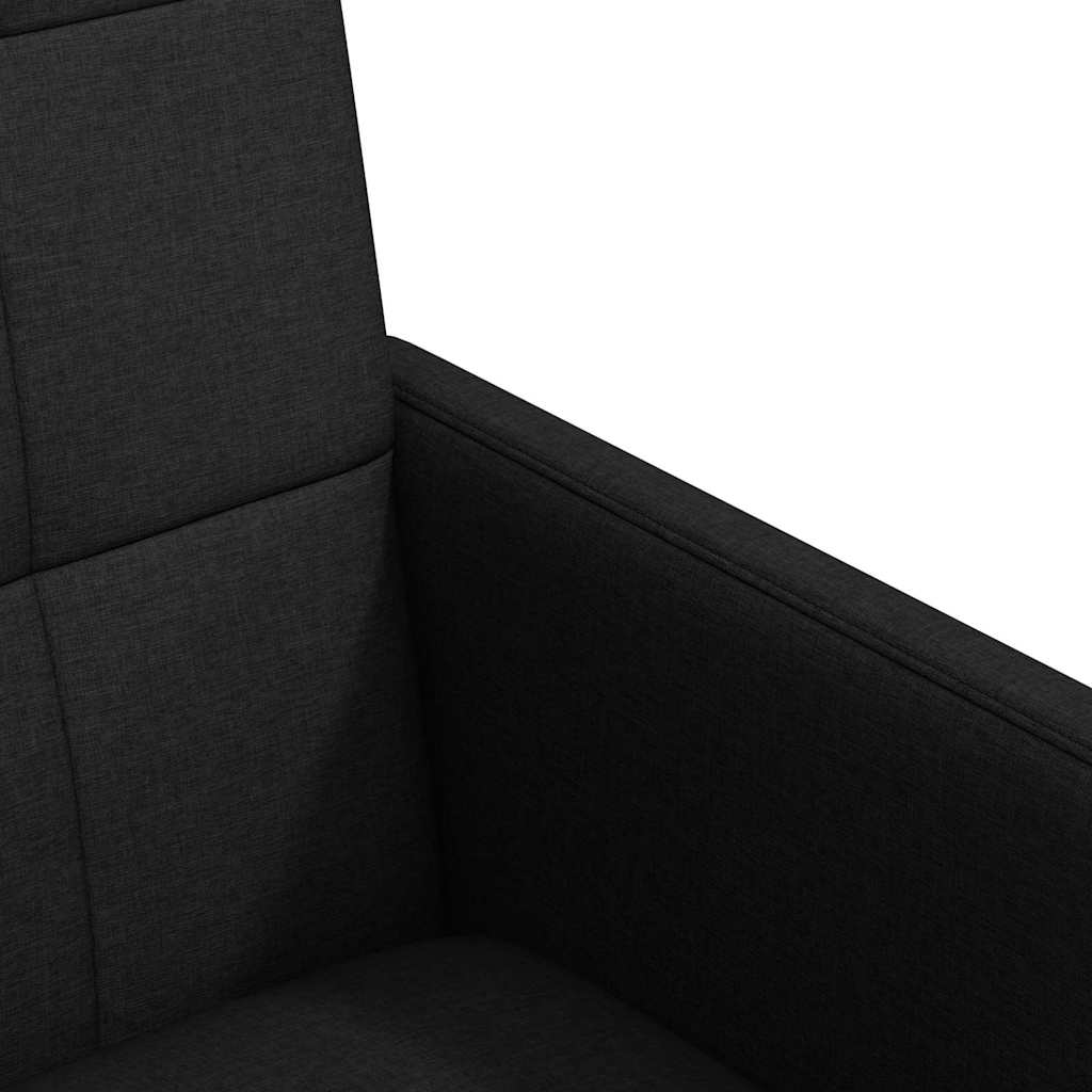vidaXL Chaises de salle à manger à roulettes 2 pcs Noir 58 x 65 x 94 cm Tissu