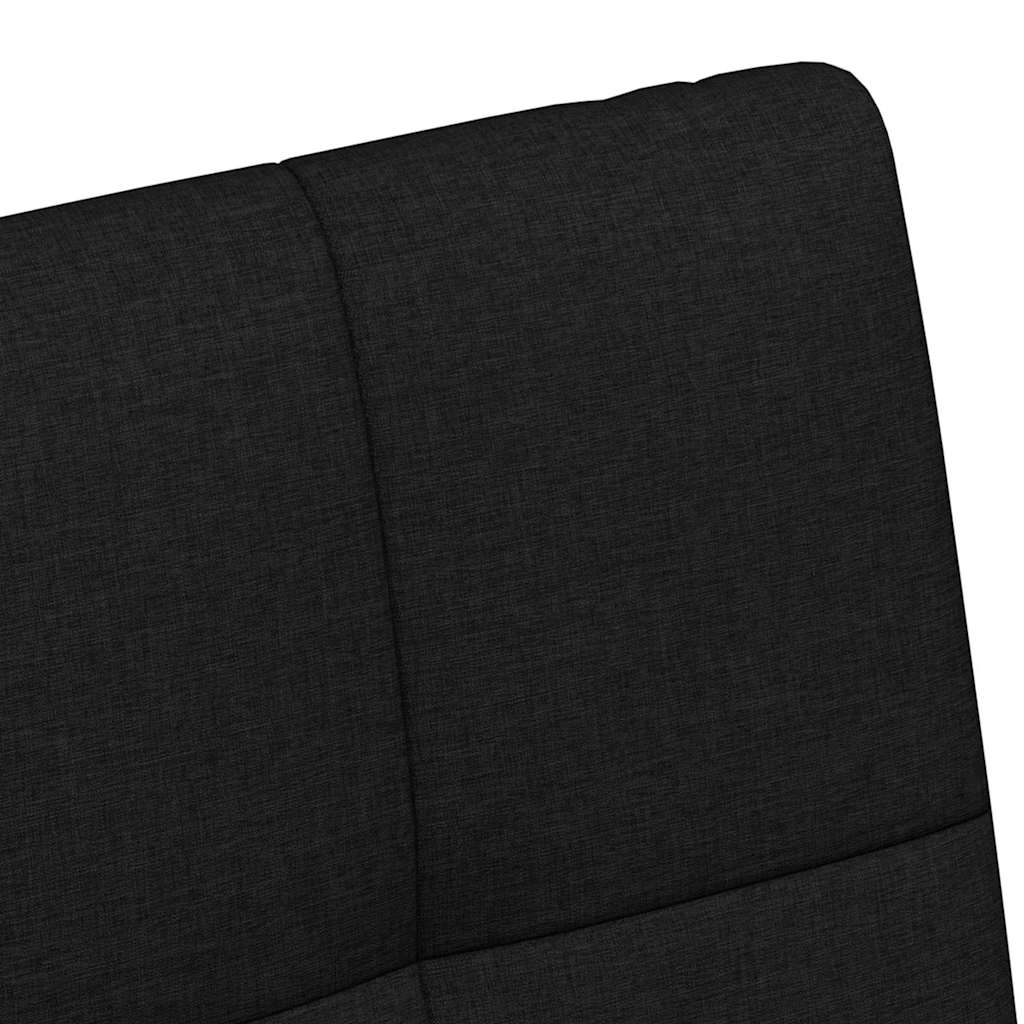 vidaXL Chaises de salle à manger à roulettes 2 pcs Noir 58 x 65 x 94 cm Tissu