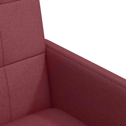vidaXL Chaises de salle à manger à roulettes 2 pcs Rouge bordeaux 58 x 65 x 94 cm Tissu