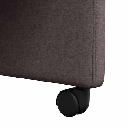 vidaXL Esszimmerstühle mit Rollen 2 pcs Dunkelbraun 58 x 65 x 94 cm