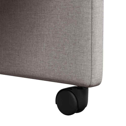 Esszimmerstühle mit Rollen 2 pcs Taupe 58 x 65 x 94 cm Stoff