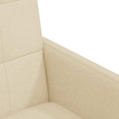 vidaXL Esszimmerstühle mit Rollen 2 pcs Creme 58 x 65 x 94 cm Stoff
