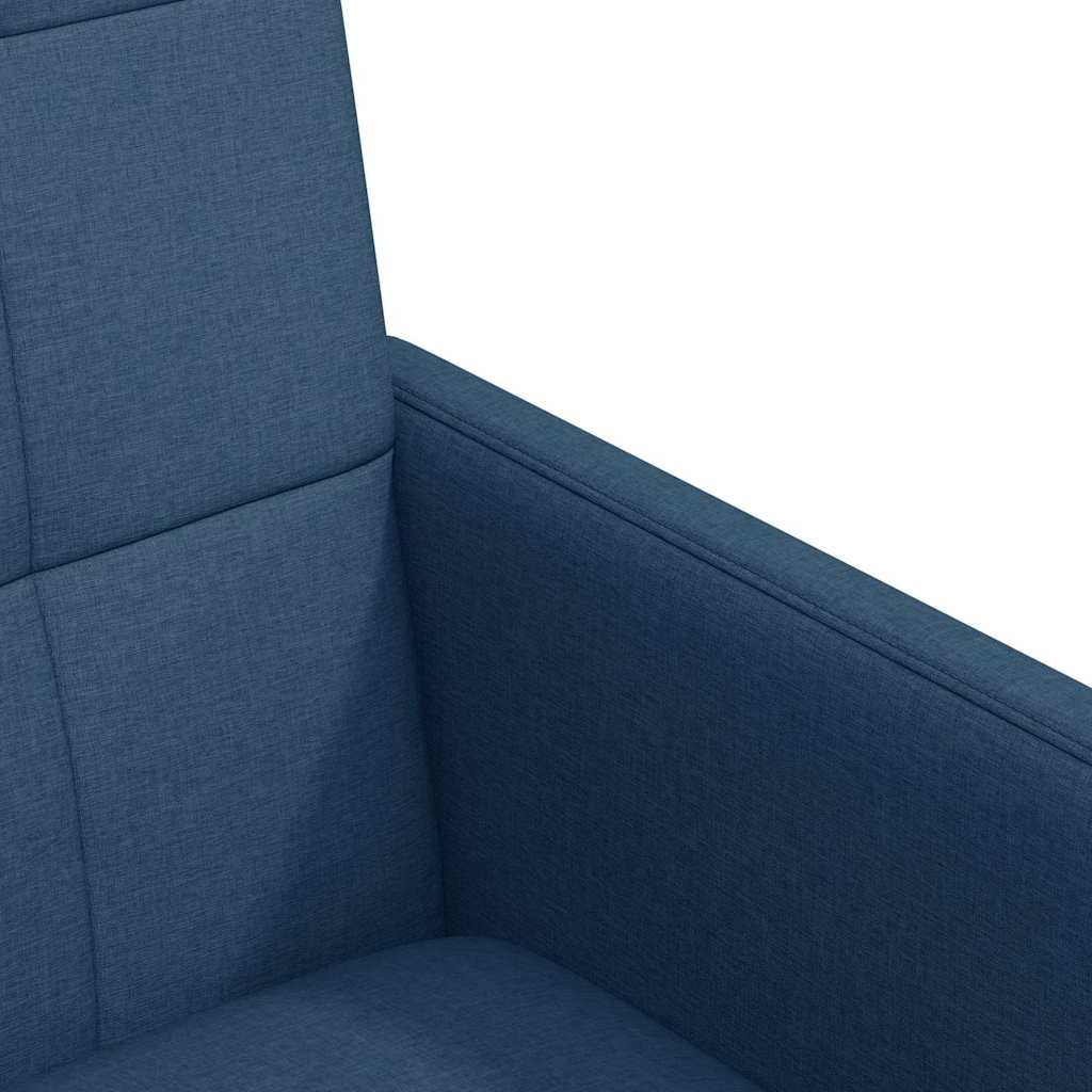 vidaXL Esszimmerstühle mit Rollen 2 pcs Blau 58 x 65 x 94 cm Stoff