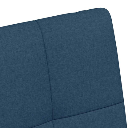 vidaXL Esszimmerstühle mit Rollen 2 pcs Blau 58 x 65 x 94 cm Stoff