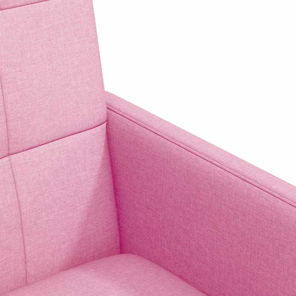 vidaXL Esszimmerstühle mit Rollen 2 pcs Rosa 58 x 65 x 94 cm Stoff