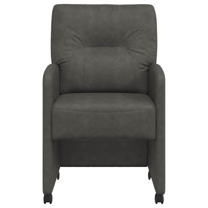 Esszimmerstühle mit Rollen 2 pcs Schwarz 57 x 67 x 95 cm