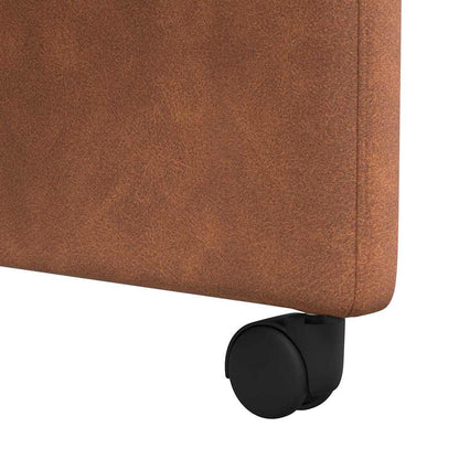 vidaXL Esszimmerstühle mit Rollen 2 pcs Braun 57 x 67 x 95 cm
