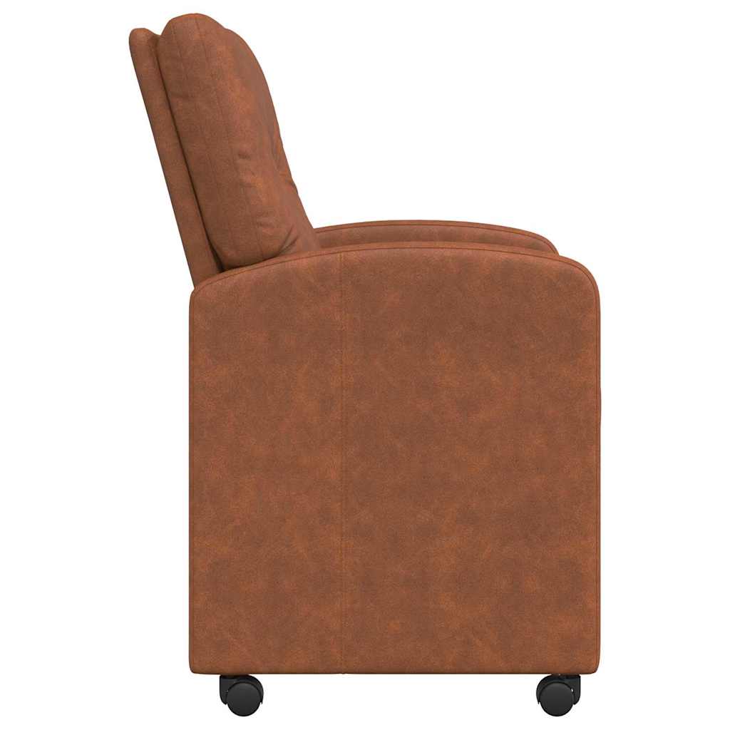 vidaXL Esszimmerstühle mit Rollen 2 pcs Braun 57 x 67 x 95 cm