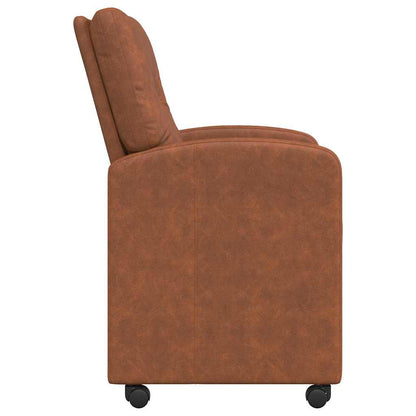 vidaXL Esszimmerstühle mit Rollen 2 pcs Braun 57 x 67 x 95 cm