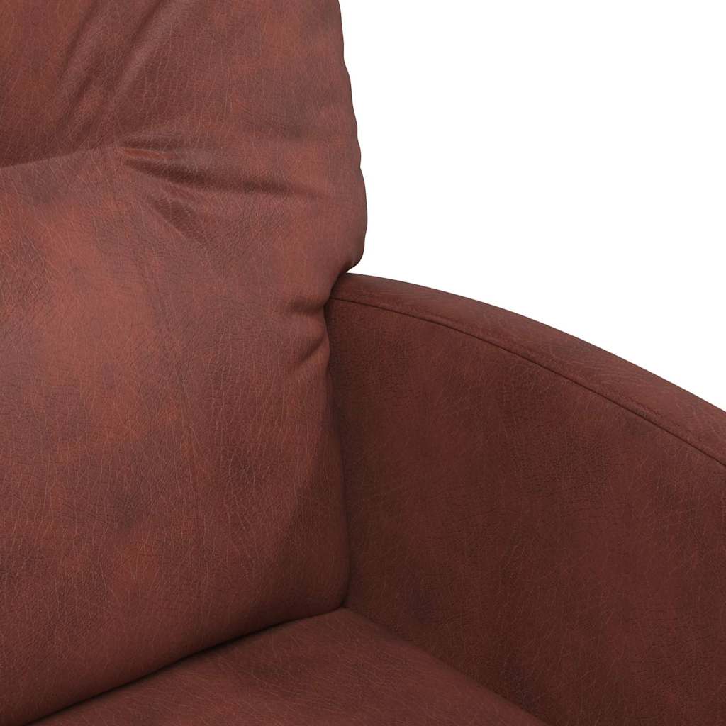 vidaXL Esszimmerstühle mit Rollen 2 pcs Glänzendes Braun Kunstleder