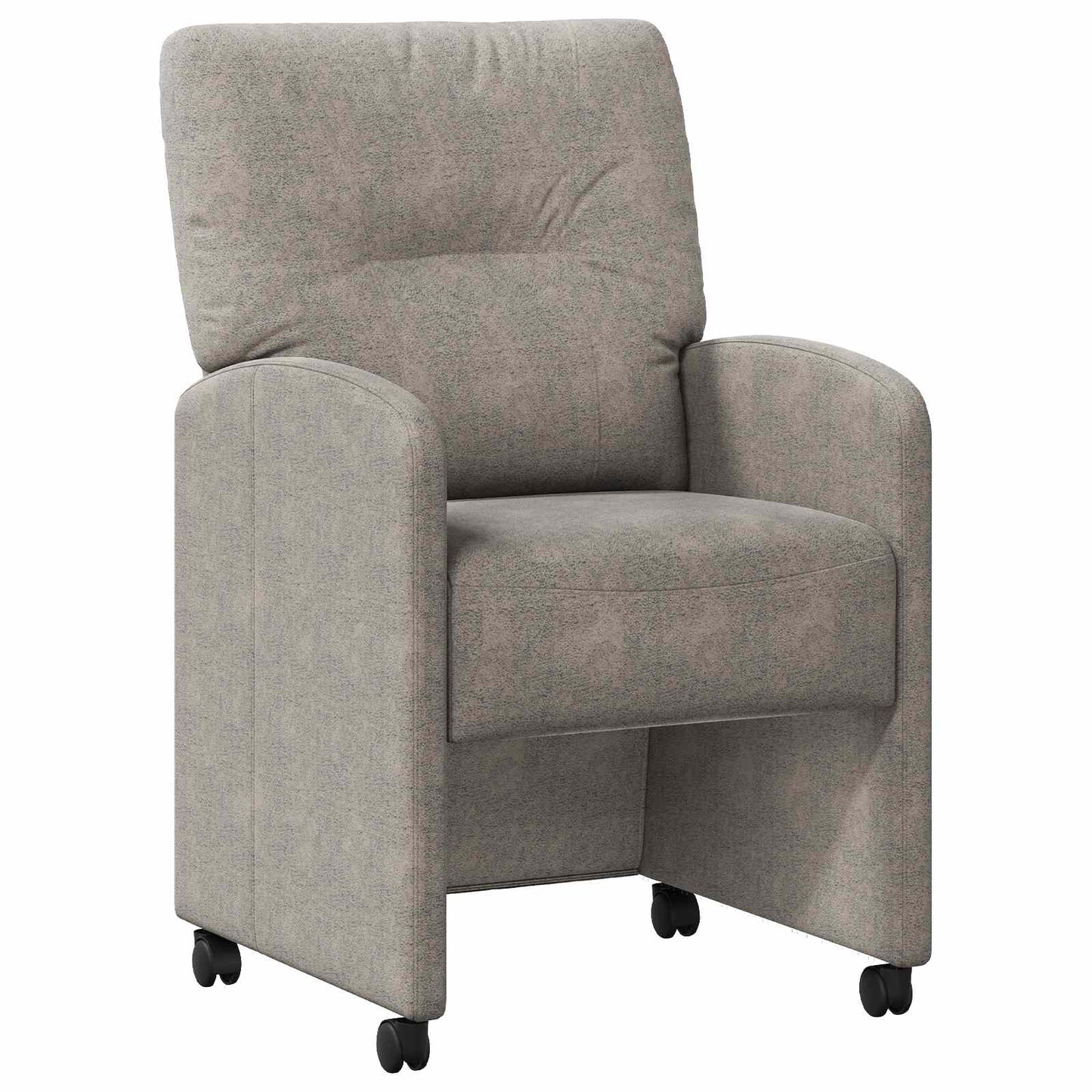 vidaXL Esszimmerstühle mit Rollen 2 pcs Hellgrau 57 x 67 x 95 cm