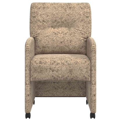 vidaXL Esszimmerstühle mit Rollen 2 pcs Hellgrau 57 x 67 x 95 cm