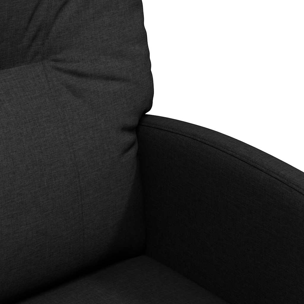 vidaXL Esszimmerstühle mit Rollen 2 pcs Schwarz 57 x 67 x 95 cm Stoff