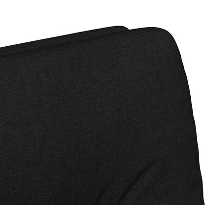 vidaXL Esszimmerstühle mit Rollen 2 pcs Schwarz 57 x 67 x 95 cm Stoff