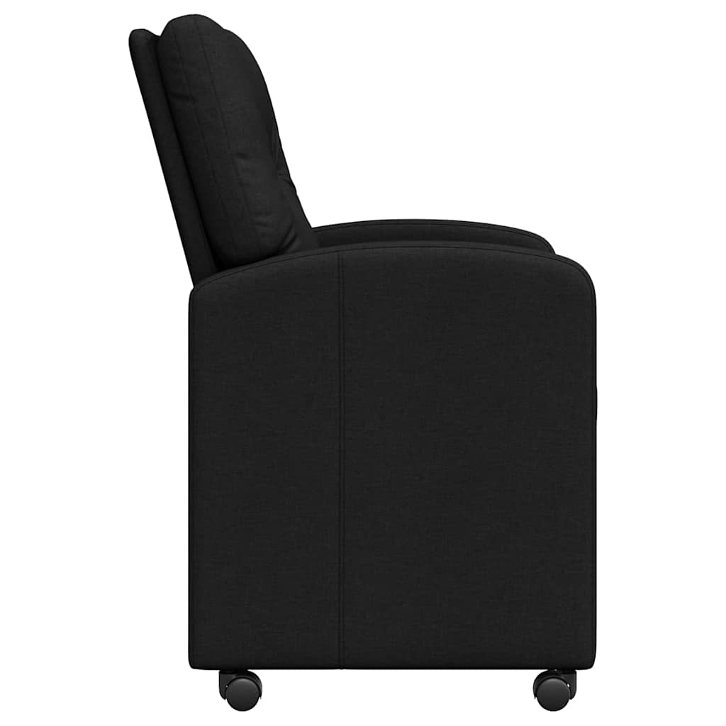vidaXL Esszimmerstühle mit Rollen 2 pcs Schwarz 57 x 67 x 95 cm Stoff