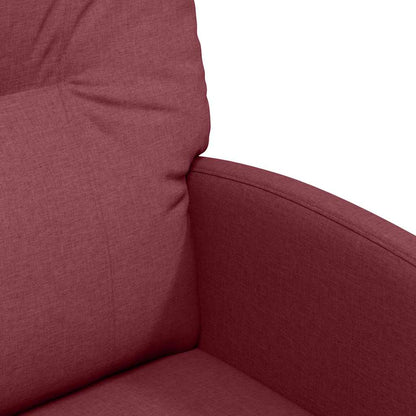 vidaXL Esszimmerstühle mit Rollen 2 pcs Weinrot 57 x 67 x 95 cm Stoff