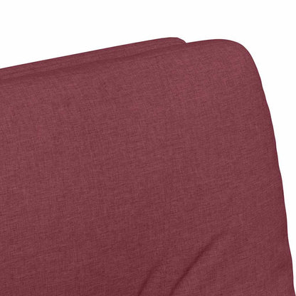 vidaXL Esszimmerstühle mit Rollen 2 pcs Weinrot 57 x 67 x 95 cm Stoff