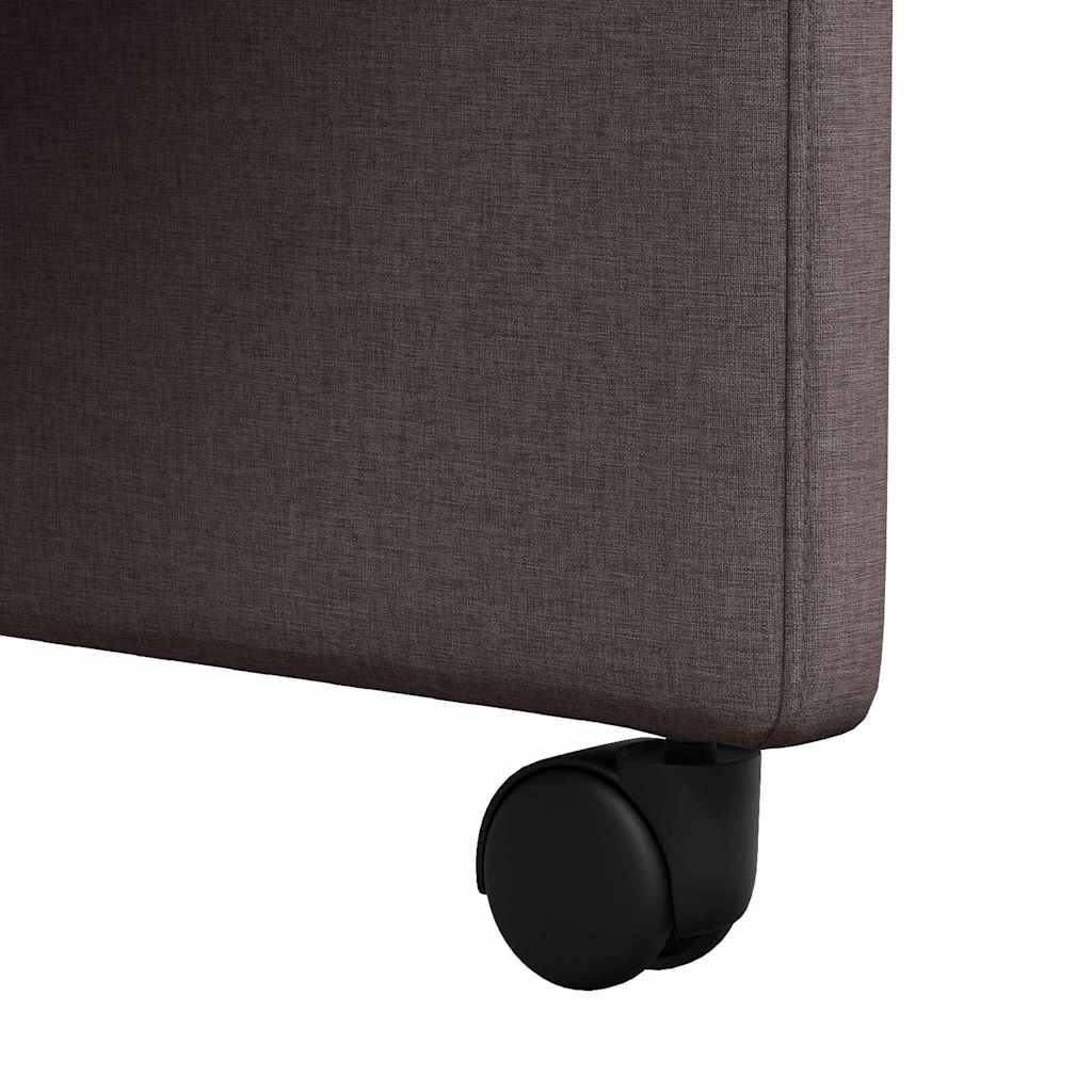 vidaXL Esszimmerstühle mit Rollen 2 pcs Dunkelbraun 57 x 67 x 95 cm